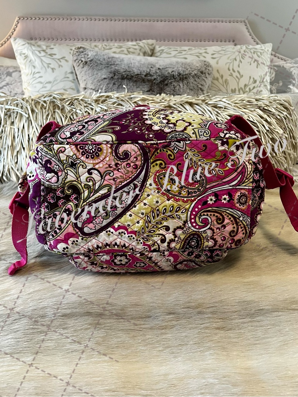 VERA BRADLEY Very Berry Paisley 2010 Essential Backpack Pink Purple Y2K Padded - Picture 13 of 17